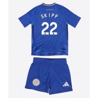 Camisa de time de futebol Leicester City Oliver Skipp #22 Replicas 1º Equipamento Infantil 2024-25 Manga Curta (+ Calças curtas)